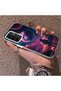 Samsung Galaxy A26 Compatible Silicone Edge Hard Back Case Couple Phone Case Planet Pattern - 2