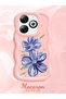Infinix Smart 8 Pro Compatible Case Camera Protector Pink Silicone Couple Phone Case Floral Pattern - 2