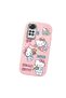 Redmi Note 11S Compatible Case Camera Protector Pink Silicone Couple Phone Case with Kitty Pattern - 3