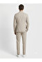Men's Beige Linen Suit - Sporty Cut Summer Linen Suit - 3