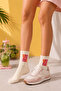 Original Good Vibes Series - Born to Be Awesome Patterned Special Design 4 Season Cotton College Socks - 8