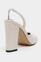 Solea Sedef Matte Gold Toe Detailed Thick Heeled Women's Shoes with Elastic Back - 8