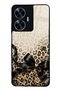 Realme C55 Golden Leopard Bow Design Glossy Phone Case
