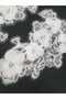 White Floral Detailed Embroidery Guipure Applique Decorative Strip - 3