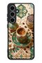 Samsung S24 Fe Turquoise Ottoman Coffee Design Glossy Phone Case