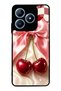 Realme C63 Glossy Phone Case with Cherry Picnic Bow Design