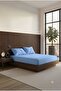 1 Piece of Plain Blue Elastic Sheet 100X200 - 160X200 - 180X200 - 2