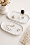 Stone Textured Decorative Oval Jewelry, Candle and Keychain Tray - 2