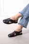 Vieste Black Cross-Strapped Gold Buckle Women's Sandals