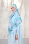 Summer Garden Series Patterned Cotton Soft Shawl Women's Colorful Shawl - 5