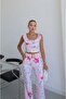 Pink Caren Floral Blouse and Pants Set - 7