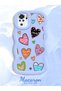 Poco M5S Compatible Case Camera Protector Blue Silicone Couple Phone Case Heart Pattern - 2