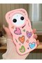 Redmi A3 Pro Compatible Case Camera Protector Pink Silicone Couple Phone Case Heart Pattern