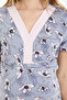 Women's 95% Viscose Floral Patterned Maternity & Postpartum Buttoned Pajama Set - 4