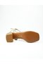 1003 Gold Glitter Low Heeled Evening Dress Women's Shoes - 6