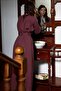 Belted Linen Dress Plum - 5