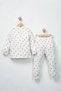 Snap Fastener Baby & Kids Pajama Set 100% Cotton Organic Fabric Long Sleeve Seasonal Set - 5