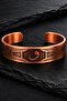Men's Copper Bracelet Handmade with Vav Motif Adjustable Men's Copper Bracelet - 2