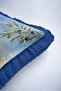 Mediterranean Island View Santorini Inspired Fringed Pillowcase - Navy Blue Tasseled Throw Pillow Cover - 8