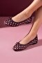Sintra Burgundy Satin Polka Dot Bow Ballerina Flats
