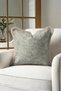 Floral Motif Vintage Fringed Pillowcase-Botanical Country Mint Mink Cream Tassel Throw Pillow Cover - 7