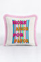 Pop Art Colorful Lettering Pattern Fringed Pillowcase - Retro Love Themed Bohemian Tassel Throw Pillow Cover - 2