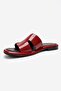 Brio Red Patent Leather Genuine Leather Women's Slippers - 6