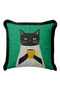 Elegant Cup-Shaped Fringed Pillowcase with Decorative Cat Figure - Adorable Pet Black Tassel Throw Pillow Cover - 5