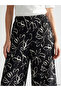 Two Mt Shop Quality Lcwaikiki Basic Black Floral Standard & Regular Women's Capri - 3