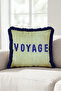 Voyage Striped Sailor Fringed Pillowcase - Marin Nautica Blue Navy Tassel Throw Pillow Cover - 4