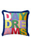 Pop Art Day Dreams Fringed Pillowcase - Energetic Summer Yellow Blue Navy Blue Tassel Throw Pillow Cover - 7