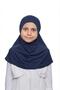 Girl's One-Piece Hijab - Ready-To-Wear Hijab Scarf - Practical Snap-On Hijab |   Flexible Combed Cotton Fabric Daily & Prayer Headscarf (6-11 Years)