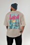 London England 3 Beige Oversize Country City Back Printed Unisex T-Shirt 100% Cotton Premium - 4