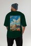 Athens Greece Green Oversize Country City Back Printed Unisex T-Shirt 100% Cotton Premium - 5