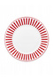 Plate, White/Red