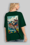 Porto Portugal Green Oversize Country City Back Printed Unisex T-Shirt 100% Cotton Premium - 4