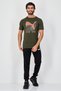 Men Sportswear Fit Short Sleeve Outdoor T-Shirt, Olive - 4