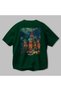 Moscow Russia 3 Green Oversize Country City Back Printed Unisex T-Shirt 100% Cotton Premium - 3