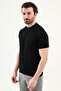 Plain Slim Fit Crew Neck Men's Knitwear T-Shirt Black - 11583.26Y - 3