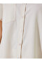 Cream Solid Shirt And Straight Pants Co-Ord Set - 3