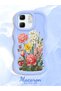 Infinix Hot 50I Compatible Case Camera Protector Blue Silicone Couple Phone Case Floral Pattern - 2