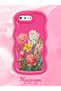 iPhone 7 Plus Compatible Case Camera Protector Red Silicone Couple Phone Case Floral Pattern - 2
