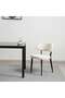 LIBBY DINING CHAIR WHITE BLACK