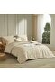 Duvet Cover 240 x 260 cm Beige Cream Seersucker Plain Microfibre Bedding Set for 2 Adults - 5