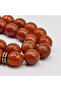 Antique German Musk & Silver Rosary 33 Beads 9.5x10mm Rust Red Prayer Beads 33g Gold Chain Tassel - 5