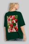 Strawberry Oversize Back Printed Green T-Shirt Unisex 100% Cotton Premium Design Streetwear - 4