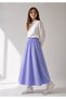 Modest Long Girls' Seasonal Skirt-Ice Lilac - 4