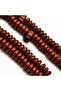Antique German Musk Rosary 33 Beads 7.5x3.5mm Chocolate Brown Disc Prayer Beads Tasbih 16.5g Blue Cord Tassel - 4