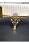 Oven Dish Bowl Luxury Serving Plate Bowl Gold Silver Serving Plate Striped Tableware Kitchen Home - 7