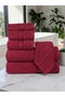 - 6 Pcs Towel Set, VELURA, 100% Cotton, 550 GSM, Red, 2pcs Bath Towel 70cmx140cm, 2 Pcs Hand Towel 40cmx70cm, 2Pcs Face Towel 33cmx33cm, Ultra Soft and Absorbent, Quick Drying - - 4
